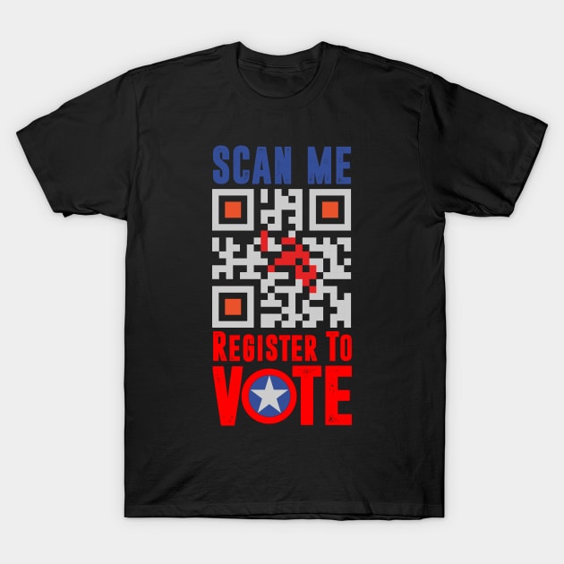 Register To Vote QR Code Tee T-Shirt by hadlamcom